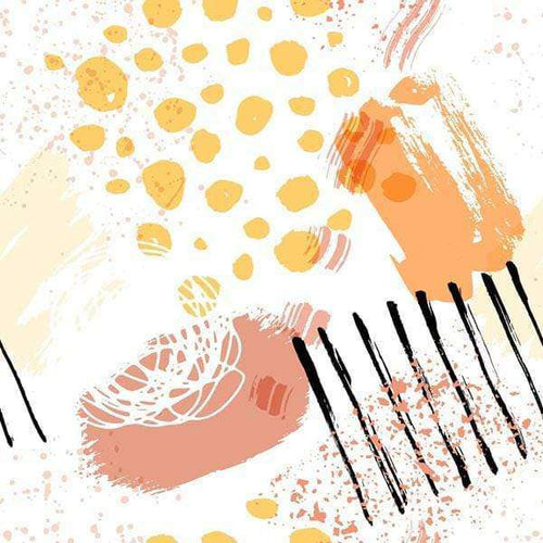 Abstract craft pattern with splatters and brush strokes