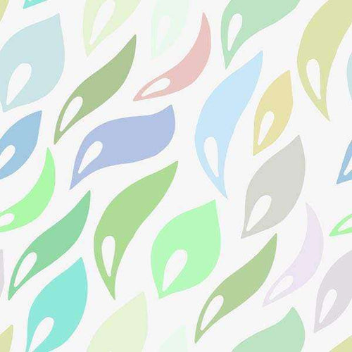 Abstract leaf pattern in pastel colors