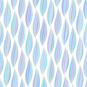 Seamless leaf pattern in calming blues and purples