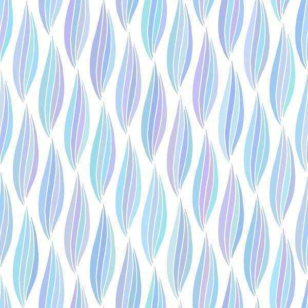 Seamless leaf pattern in calming blues and purples