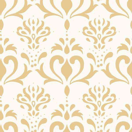 Elegant golden floral pattern on a cream background