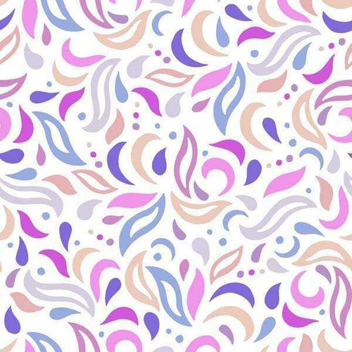 Abstract floral pattern with swirling shapes