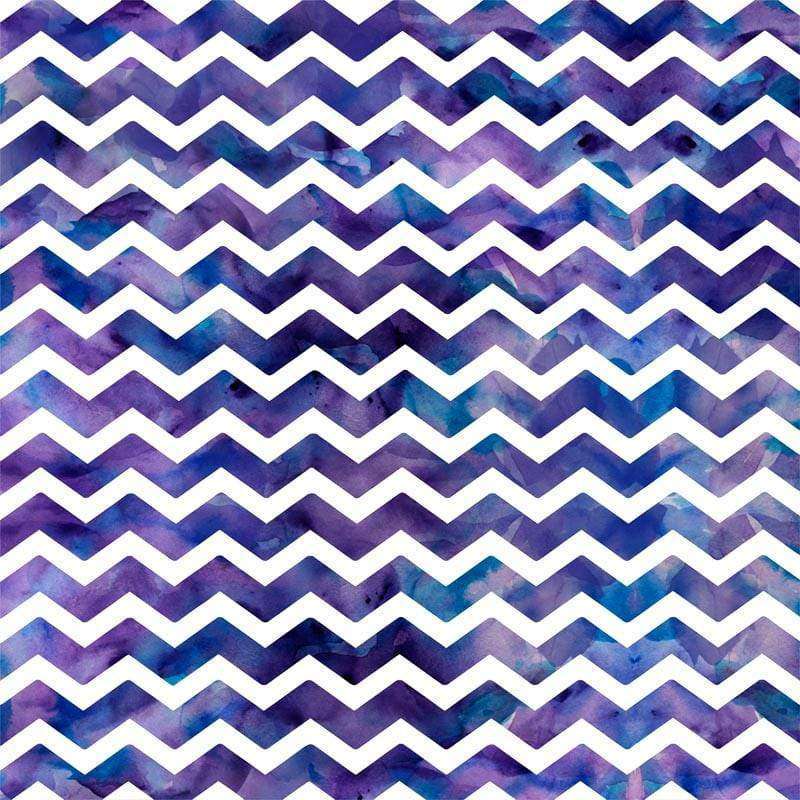 Watercolor chevron pattern with shades of blue and purple