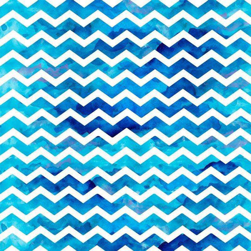 Abstract blue watercolor chevron pattern