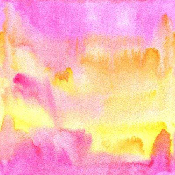 Abstract watercolor pattern with pink and yellow hues
