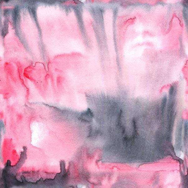 Abstract watercolor pattern in shades of pink and gray