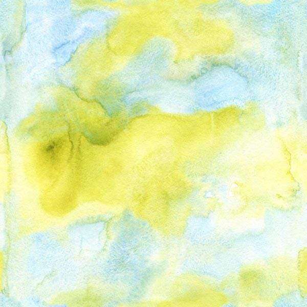 Abstract watercolor pattern with yellow and blue hues