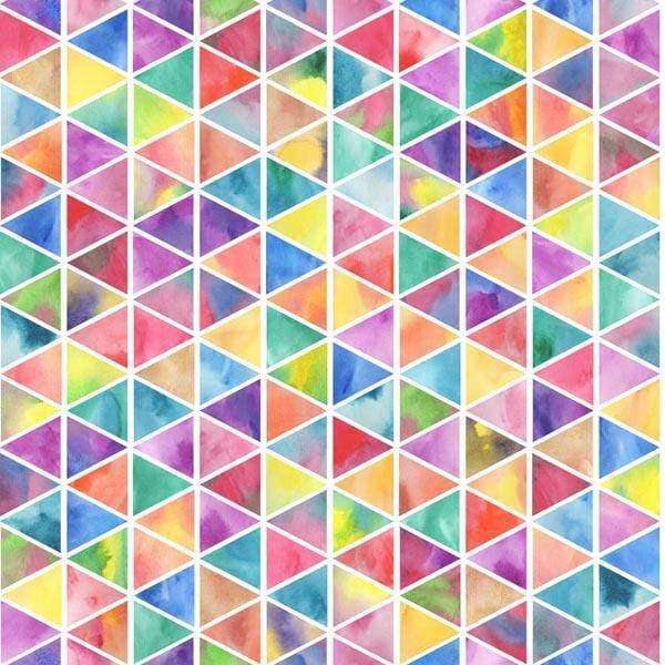 Colorful watercolor geometric pattern