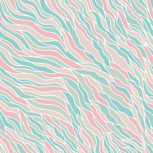 Wavy lines abstract pattern in pastel colors