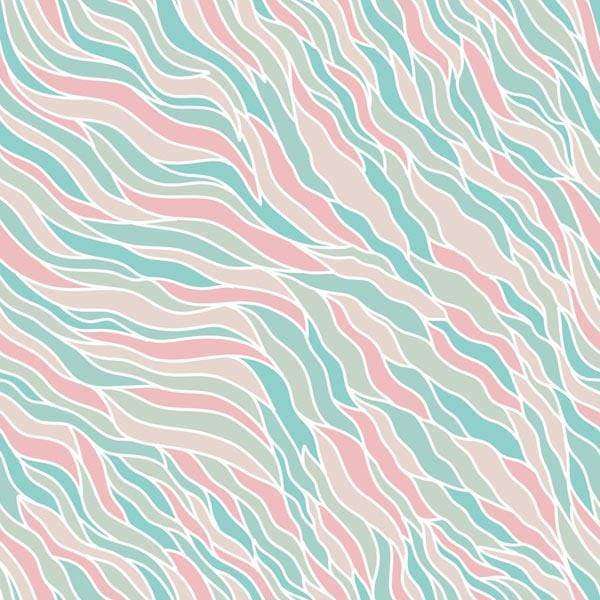 Wavy lines abstract pattern in pastel colors