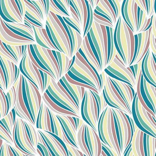 Colorful abstract leaf pattern