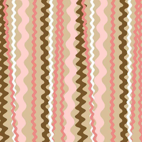Retro wavy stripes pattern in earthy tones