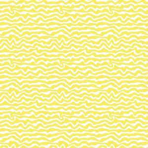 Wavy yellow and white stripe pattern