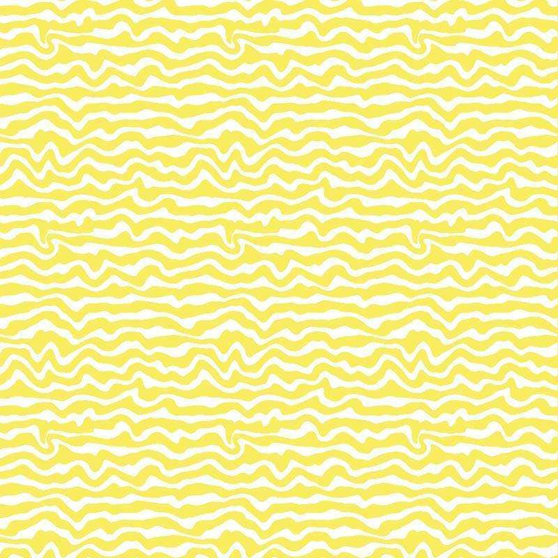 Wavy yellow and white stripe pattern