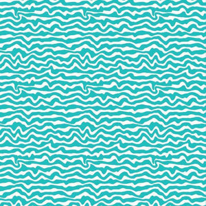 Abstract aqua and white wavy lines pattern