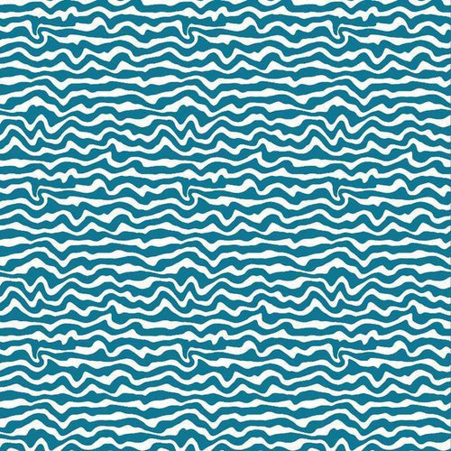 Seamless turquoise and white wavy pattern