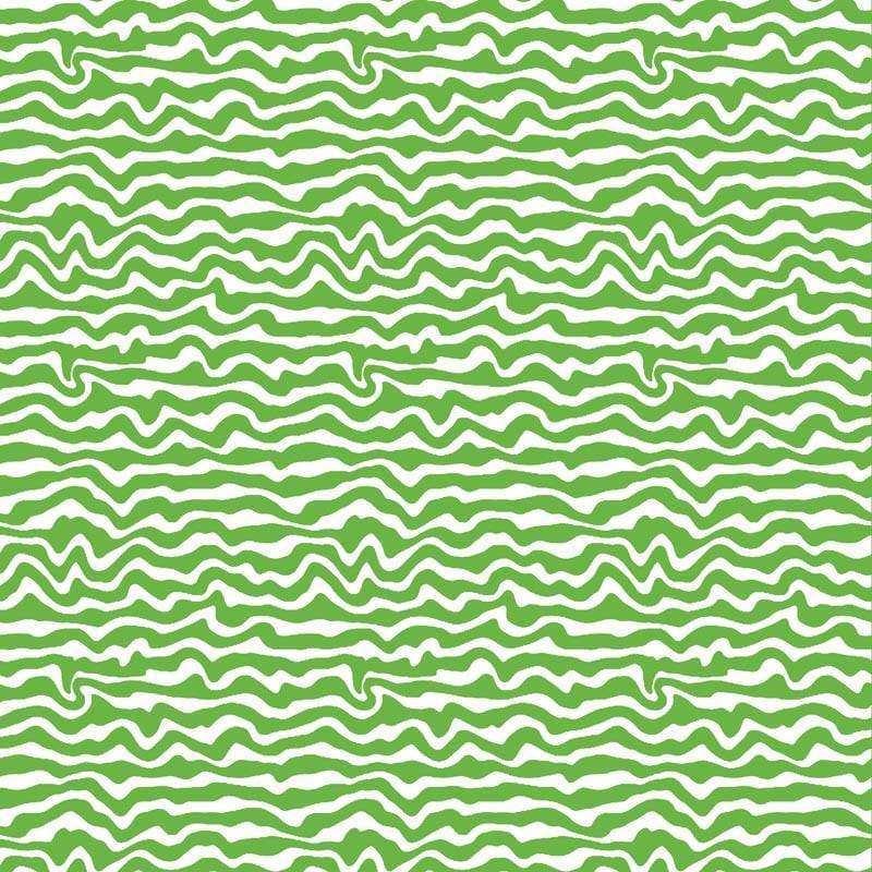 Seamless wavy pattern in spring green and white