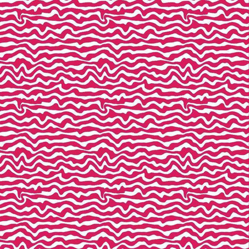 Abstract crimson and white wavy stripes pattern