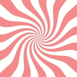 Abstract swirling pattern with coral and white