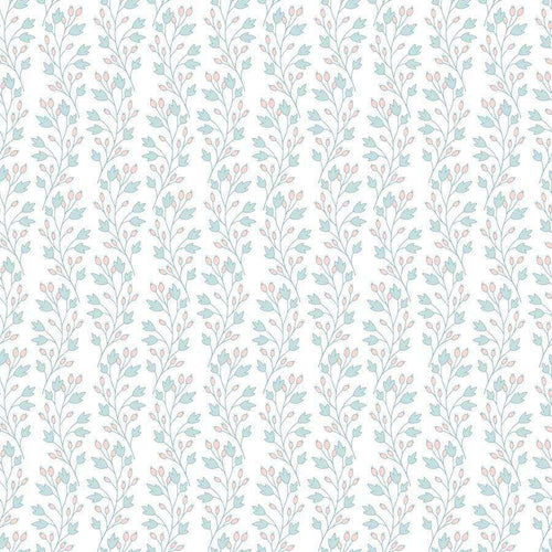 Seamless floral pattern with delicate vines and small buds
