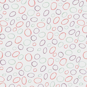 Abstract pebble-like shapes in pastel hues pattern