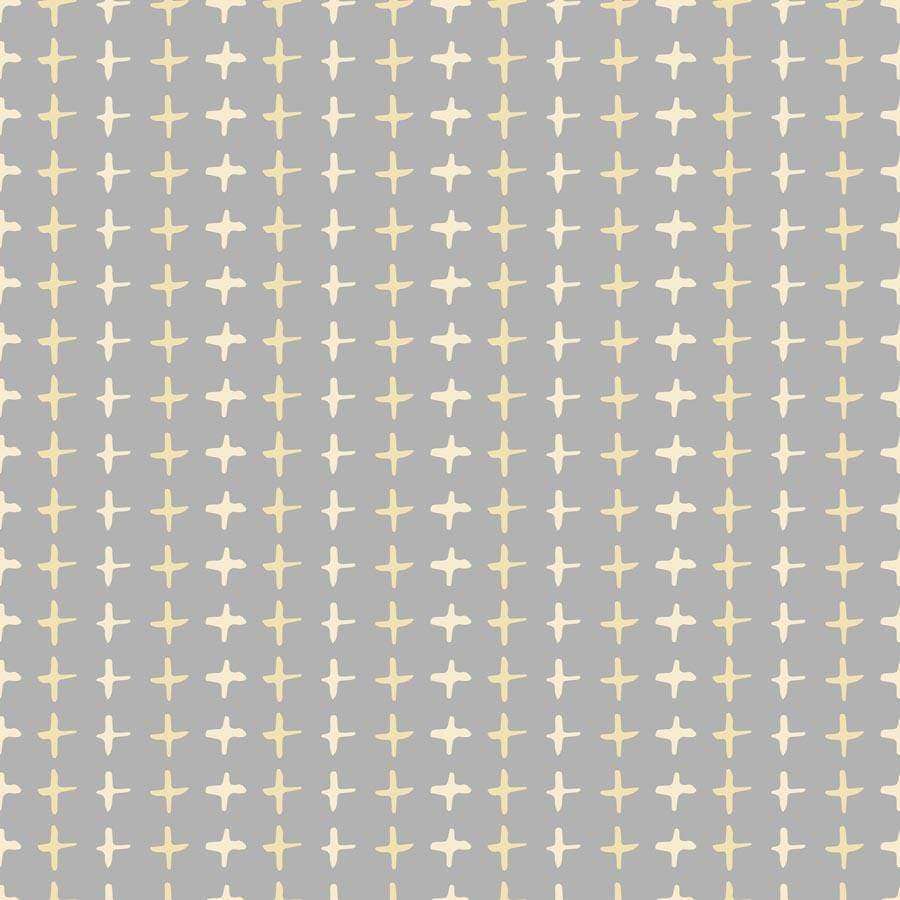 Gray background with white and yellow crosses pattern