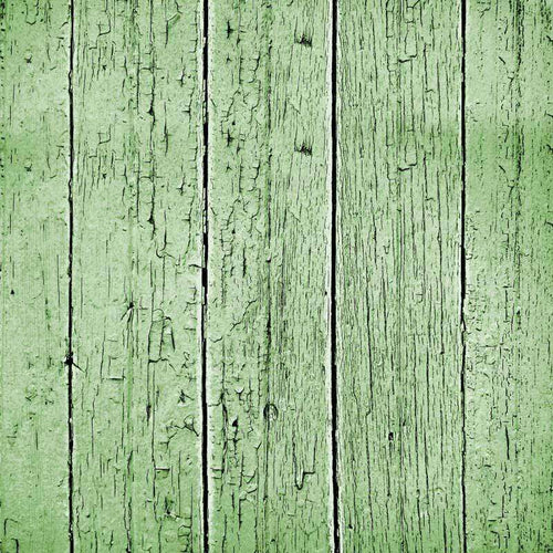 Distressed green wooden planks with natural texture