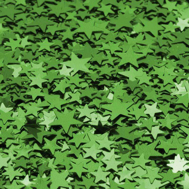 A sea of green stars scattered across a surface