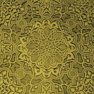 Ornate golden mandala pattern with intricate details