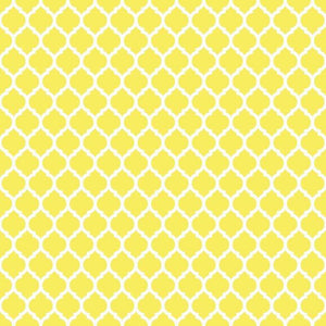 Geometric lattice pattern in yellow and white