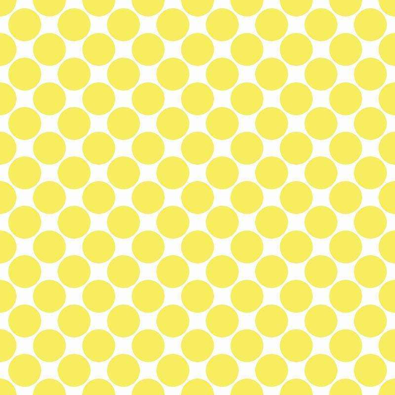 Seamless yellow polka dot pattern on a light background