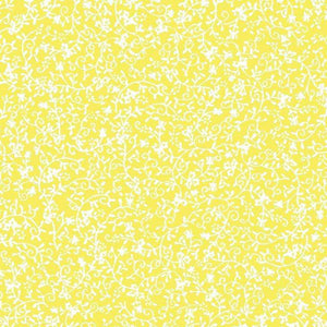 White floral pattern on a yellow background