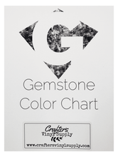 Load image into Gallery viewer, Crafter&#39;s Vinyl Supply More Gemstone Colour Chart by Crafters Vinyl Supply