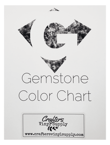Crafter's Vinyl Supply More Gemstone Colour Chart by Crafters Vinyl Supply