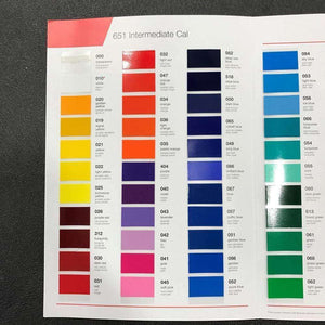Crafter's Vinyl Supply More ORACAL® 651 Colour Chart by Crafters Vinyl Supply