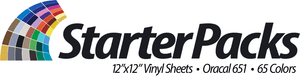Crafter's Vinyl Supply Oracal 651 Starter Pack - 65 Colors - 12x12 Inch Sheets by Crafters Vinyl Supply
