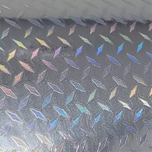 Diamond Plate Mini Holographic Silver